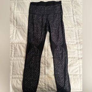 Lululemon workout pants. Black. Mesh. Medium 6. Great shape